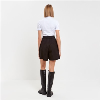 Шорты женские MINAKU: Casual collection, чёрные, размер 40