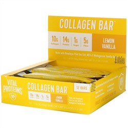 Vital Proteins, Collagen Bar, Lemon Vanilla, 12 Bars, 1.8 oz (50 g) Each
