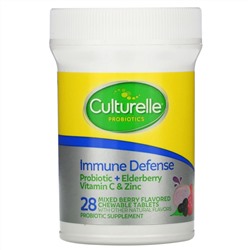 Culturelle, Probiotics, Immune Defense, Mixed Berry Flavor, 28 Chewable Tablets