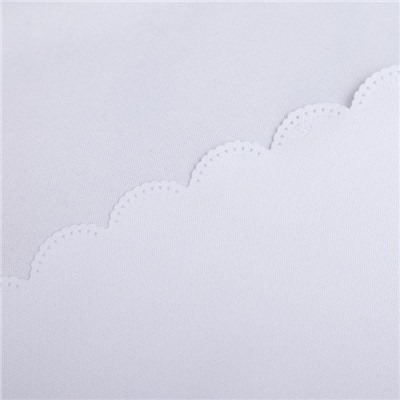 Скатерть однотонная, белая, d=200, 100% п/э