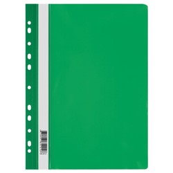 Скоросшиватель А4 пластиковый с перфорацией зеленый ММ-30727 (355676) Стамм