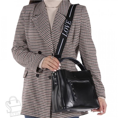 Сумка женская кожаная 8702NN black Natale Navetta
