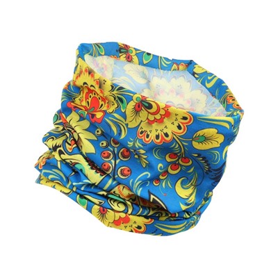 Бафф туристический «Хохлома» для защиты от ветра и пыли, синий