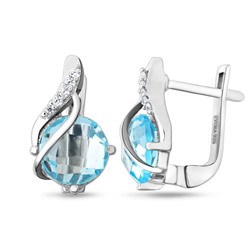 Серьги из серебра топаз, Софи