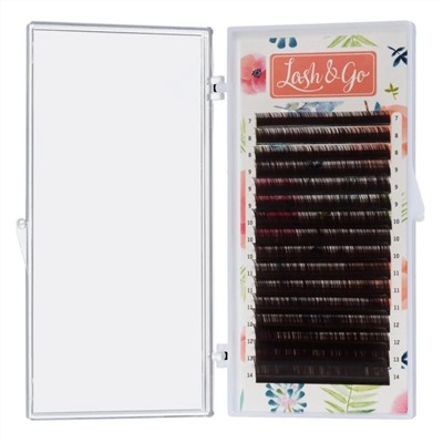 Lash&Go Ресницы на ленте Микс 16 линий 6-10 мм, D, 0,07 мм, эспрессо 17035