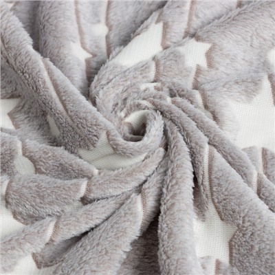 Плед светящийся в темноте «Этель. Звездное небо», 150×200 см, корал-флис