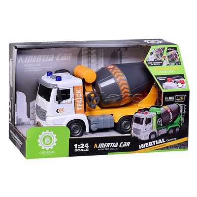 Машина "Бетономешалка" на батарейках, в коробке