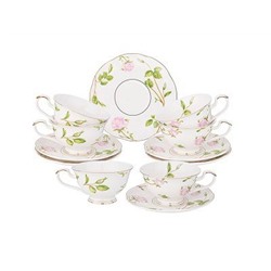 Чайный набор 12пр, на 6 перс, 270мл, ROSE VALLEY фрф LEFARD п/уп