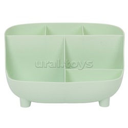 Органайзер для пишущих принадлежностей настольный "Cluster" 18,8x14x10,1 см, с разделителями, цвет мятный, в термоусадочной пленке