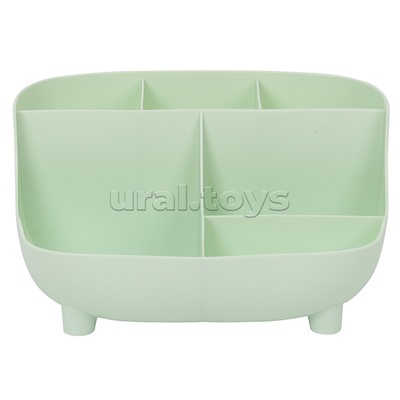 Органайзер для пишущих принадлежностей настольный "Cluster" 18,8x14x10,1 см, с разделителями, цвет мятный, в термоусадочной пленке