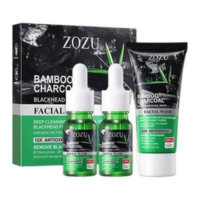 Набор от черных точек с бамбуковым углем ZOZU