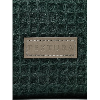 Косметичка женская на молнии TEXTURA, объёмная, большая, мягкая, зелёная