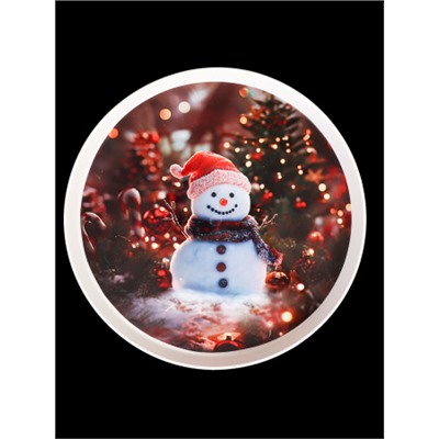 Поднос круглый 30 см / X30 /уп 120/* Новогодний