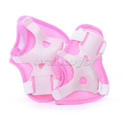 Набор защиты для катания (цвет бело/розовый)