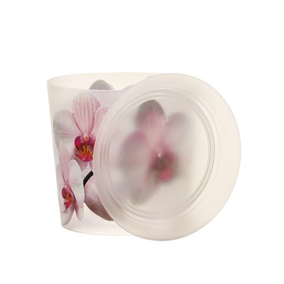 Горшок для орхидей с поддоном IDEA «Деко», 1.2 л, пластиковый, белый