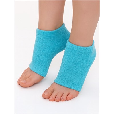 Напяточники для педикюра, увлажняющие, махровые, с силиконовой вкладкой, один размер, голубые