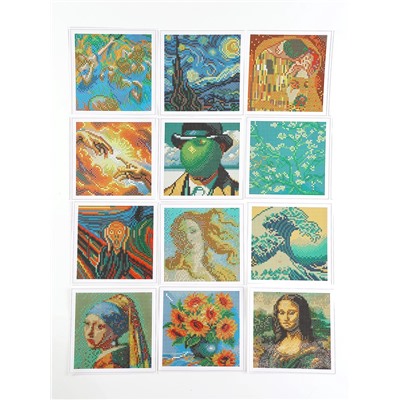 УЦЕНКА Набор алмазная мозаика 12 в1 «Шедевры искусства»