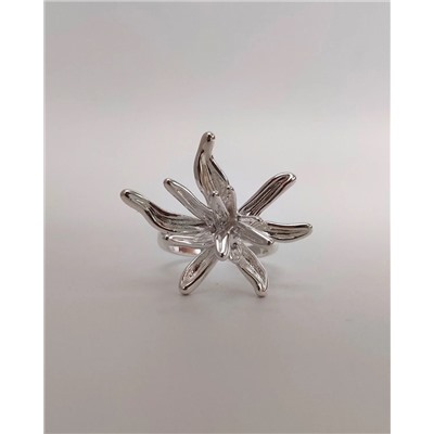 Кольцо с белым серебрением