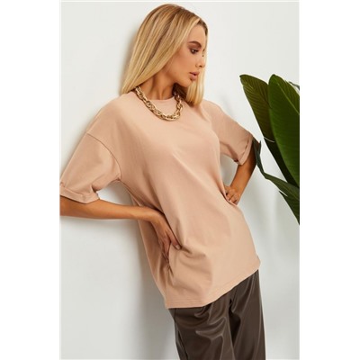Футболка оверсайз женская ГБ4000-ФЖ (Бежевый)