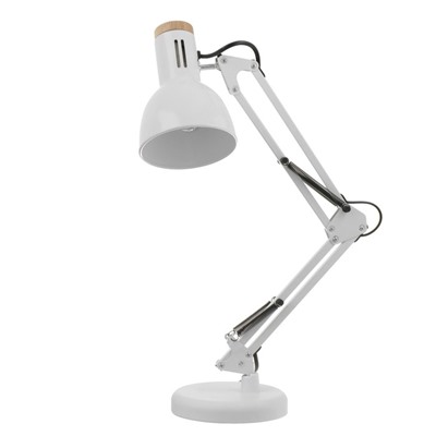 Настольная лампа RISALUX «Юнец», Е27, 40 Вт, белая, 14.5×14.5×62 см