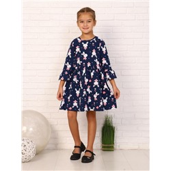 Платье Белая Зайка детское (Темно-синий)