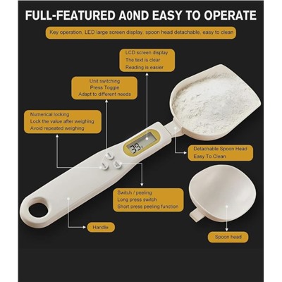 Электронные кухонные весы FEB.WIND с мерной ложкой