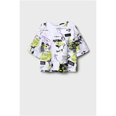 Фуфайка трикотажная для девочек (футболка) PLAYTODAY, 1240243