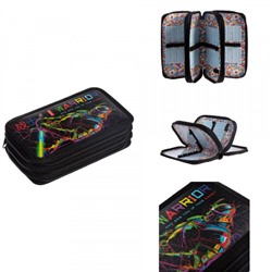 Пенал 6-ти ств. 190х110 мм "Color Warrior" с табл.умножения (089082) 48111 Хатбер