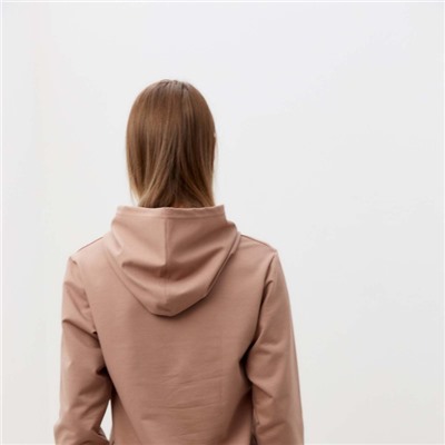 Толстовка женская, цвет бежевый, размер 52