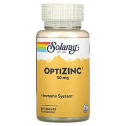 Solaray, OptiZinc, 30 мг, 60 растительных капсул