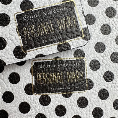 Ежедневник недатированный А6+ 256 стр. "Black&White.Горошек" 3-742/01 Bruno Visconti