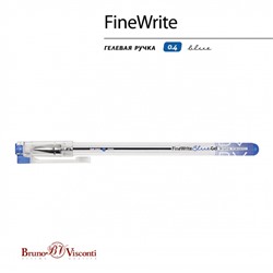 Ручка гелевая "FineWrite" 0.4 мм синяя 20-0392/01 Bruno Visconti