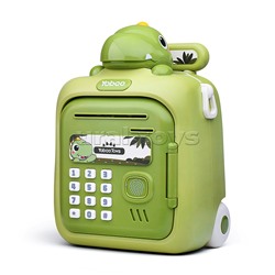 Копилка "Чемодан" с динозавриком, в коробке