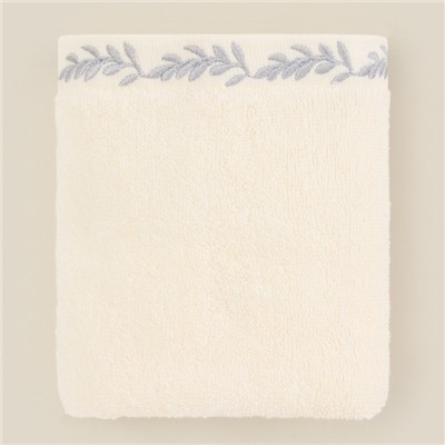 Полотенце махровое SL HOME: Floral "Айвори" 90х150 см, 100% хлопок, 550 г/м2