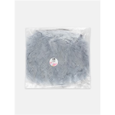 Перья индюка декоративные, на ленте, 13-17 см, 5±0.5 м, светло-серые