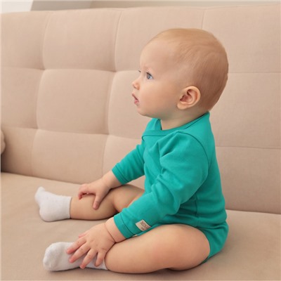 Боди детское MINAKU, рост 56-62 см, изумрудное