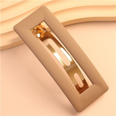 Заколка-автомат прямоугольная матовая 9,5 см.