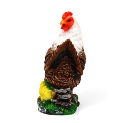 Садовая фигура из полистоуна «Курица с цыплятами», 42×17×30 см