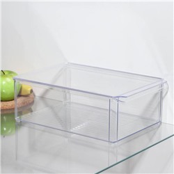 Контейнер для холодильника с крышкой IDEA, 20×30×10 см, пластик, прозрачный