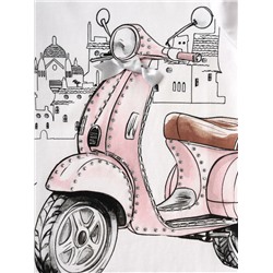 Фуфайка трикотажная для девочек (футболка с длинными рукавами)