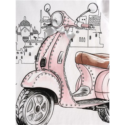 Фуфайка трикотажная для девочек (футболка с длинными рукавами)