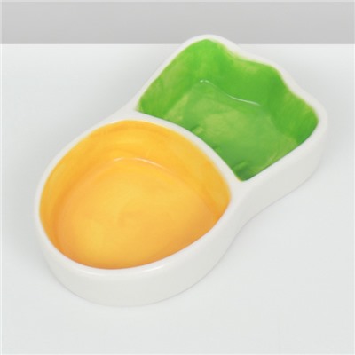 Миска для грызунов «Морковка», 11.3×6.3×2.5 см, керамика