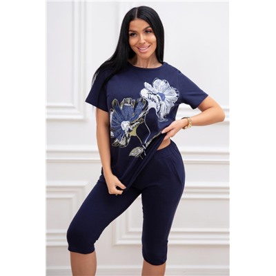 Костюм женский 102 (Темно-синий)