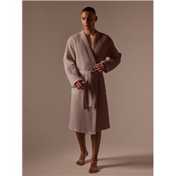 Халат вафельный мужской SL HOME: Boho «Саббиа», размер M, хлопок 100%, коричневый