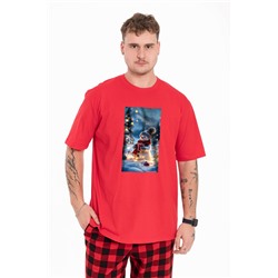 Футболка с новогодним принтом М125140Пк