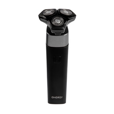 Электробритва Energy EN-729, роторная, 5 Вт, 3 головки, влажное бритьё, от АКБ, чёрная