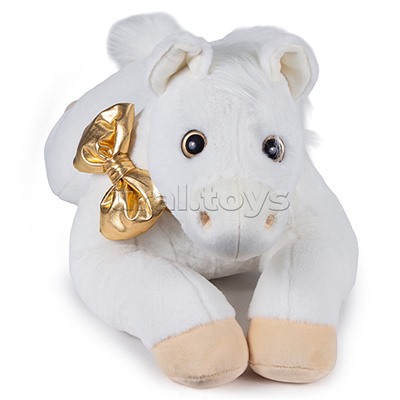 Мягкая игрушка "Лошадка Донна" белый, 81 см.