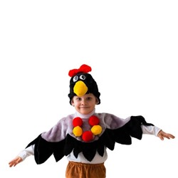 Карнавальный костюм «Ворона», шапка, воротник с крыльями, 5-7 лет, рост 122-134 см