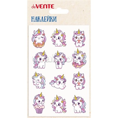 Наклейки мягкие "Unicorn pony" размер карточки 10x15 см, puff, объемные, многоразовые