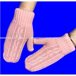 Варежки женские двойные внутри с мехом арт. 6385